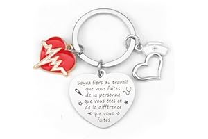 ZKIUOA Cadeau Infirmière Porte Clef Infirmière Cadeau Anniversaire Homme Original Porte Clef Femme Cadeau Infirmiere Medecin Idee Infirmiere Etudiant Cadeau Fete Des Infirmières Porte-Clés Infirmière Idee
