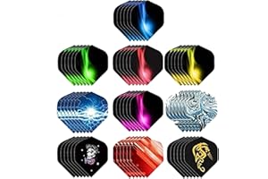 TOBEIT ToBelT Ailettes Standard de Fléchettes, Darts Flights de Formes Différentes, Parfait pour fléchettes à Pointe Souple/Acier Fléchettes