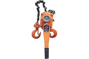 KATSU Tools 3 Ton 3000KG Lever Ratchet Block Chain Hoist Winch with 1.5M Chain Length for Pulling Lifting 181717