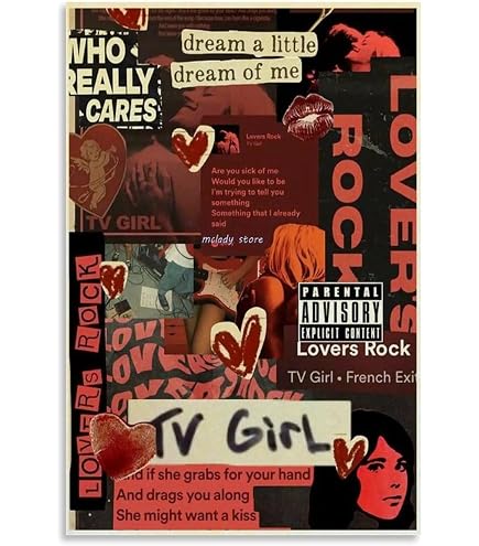 KUCOON Tv Girl Poster Album Cover Posters Poster Decorative Painting Canvas Wall Art Living Room Posters Bedroom Painting 16x24inch(40x60cm)-3pcs