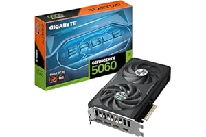‎GIGABYTE Gigabyte GeForce RTX 5060 Eagle OC 8G Grafikkarte - 8GB GDDR7, 128bit, PCI-E 5.0, 2550 MHz Kerntakt, 3 x DisplayPort, 1 x HDMI, GV-N5060EAGLE OC-8GD