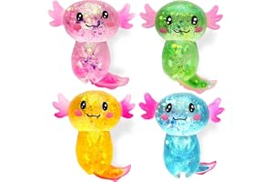 2pcs Axolotl Squishy Stress Relief Toy Glitter Fidget Toys Cute Malt Sugar Toy for Kids,Party Favors Anxiety Relief Taba Squishy Toys,Classroom,Party Favors,Goodie Bags Fillers,Birthday Day Gift