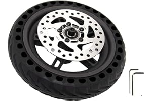 ehua® Roue Arrière avec Disque, Pneu Plein Xiaomi Trottinette Pro/Pro2 EXCLUSIVEMENT, Dure Anti Crevaison Anti dérapant Increvable Solide 120 mm(Outils Inclus), Medium