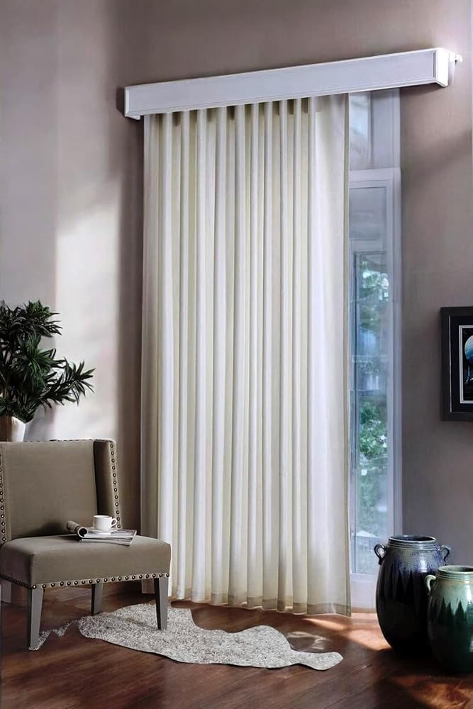 Hazır Saten Güneşlik Perde Ekru Renk 300x250cm Salon Yatak Odası için