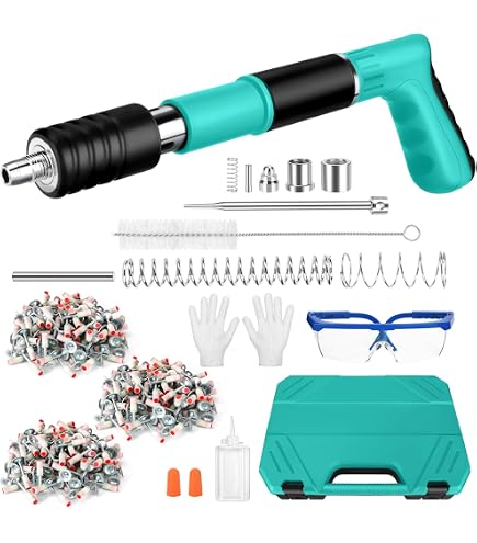 50 Pièces Clou pour Pistolet a Clou Manuel,Clou pour Cloueur Beton Contient 50 écrous M8, 7,3 mm