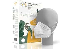 THE ADVENTURE MASK The Adventure Face Mask – FFP3 Certified Respirator with Ear Loops, Compact Fit for Smaller Faces, Box of 10, White