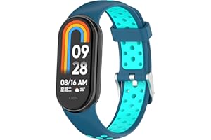 CZhkg Pasek do smartwatcha do paska Xiaomi Mi Band 8, silikonowy pasek do zegarka, zamiennik paska na nadgarstek, pasek na nadgarstek, stalowy pasek przegubowy do zegarka Xiaomi Mi Band 8