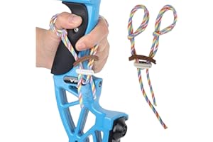 BAOSROY Imbracatura per Dita con L'Arco Fingersling,Tiro con L'Arco Finger Sling,Ricurvo Bow Fingerling,Accessorio per Tiro con L'Arco Fingersling,Regolabile Imbracatura per Dita per Arco Ricurvo