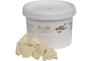 SHEALIFE Cocoa Butter Pure, raw Organic 100% Unrefined (pieces), Ideal for Cosmetic applications, Deep & Intensively Moisturise dry skin, Overnight treatments & Restore Skin balance, Stretch Mark Prevention, & Ideal for Sensitive skin including Baby Skin, No Parabens, No Colours, No Fragrance. Food Grade. 500 grams