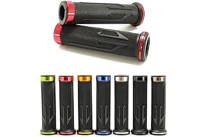 DREAMIZER 7/8" 22mm Poignées Moto, Antidérapant Caoutchouc Poignées de Guidon pour Moto Scooter Sports Bike Street Bike
