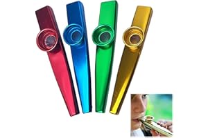 YUGUOLAN 4 Stück Kazoo Instrument, Kazoos, Kazoo Metall, Geeignet Für Kinder, Erwachsene Und Musikanfänger, Kinder Party Favors Geschenke