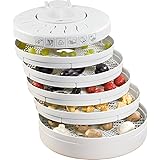 Clatronic DR 2751 Dörrautomat (250 Watt, trocknet Obst, Gemüse, Kräuter, Fleisch und mehr, 5 stapelbare Ebenen) weiß