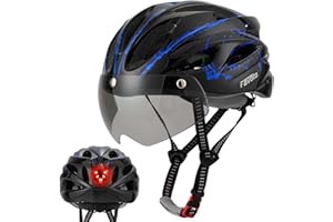 Favoto Casco da Bicicletta con Visiera Luce - Caschi Bici Ciclismo Leggero per Adulti Uomo Donna Tecnologia Inmould Fodera Removibile Traspirante Regolabile