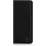 32nd Klassische Series - Lederhülle Case Cover für Nokia 7.1 (2018), Echtleder Hülle Entwurf gemacht Mit Kartensteckplatz, Magnetisch und Standfuß - Schwarz