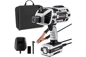 Krovtoy Upgraded Welding Machine, 220V Handheld Welder with IGBT Inverter 6 Variable Current Adjustment,20-120Amp Adjustable Output Current,Suitable for 3/32″- 1/8″ (2.5-3.2mm) Welding rods (Grey)