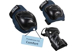 ‎HUDORA HUDORA Protektoren-Set Comfort - Set aus Handschützer, Knieschützer & Ellenbogenschützer - Schoner für Kinder und Erwachsene - geeignet zum Inliner, Rollschuh und Skateboard fahren