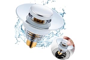 IKIJM Tapón para fregadero de baño - tapón universal para bañera - filtro de drenaje - tapón de drenaje - tapón para fregadero emergente para fregadero cocina y baño - filtro antiobstrucción
