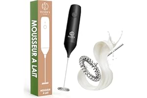 Oliver's Kitchen ® Mousseur à Lait Électrique - Créez une Mousse Lactée pour le Café, le Cappuccino, le Chocolat Chaud et plus encore en quelques secondes - USB-C Rechargeable