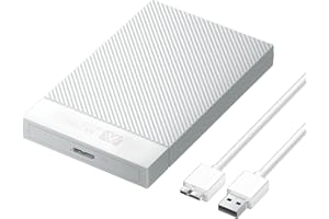 SAN ZANG MASTER Contenitore per disco rigido SSD SATA da 2,5" - Contenitore per disco rigido USB 3.0 a SATA III ad alta velocità da 5 Gbps compatibile con MacBook Pro Air WD Seagate Toshiba Samsung Hitachi - Bianco