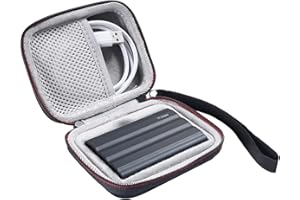 AONKE Étui Disque Dur Externe Housse de Protection pour Samsung T7 Shield / T9 / T7 Touch Portable SSD 500Go 1To 2To USB 3.2 en EVA Rigide Antichoc Étanche Cas (Noir)