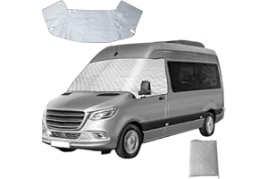 luolety Windscreen Wrap Cover for Mercedes Sprinter 2006-2018, Front Windscreen Wrap Cover Windshield Thermal Cover Snow Cover Waterproof Dustproof Sun UV Snow Ice Frost Guard