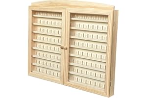 GRECA Vitrina Colecciones dedales. 2 Puertas. Capacidad: 144 dedales. Medidas (Ancho/Fondo/Alto): 60 * 6 * 54 cms. En Madera de Pino en Crudo. para Pintar.. Altura Entre baldas: 4,5 cms.