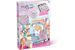 Canal Toys - Style 4 Ever - Kit de recarga de diamantes con 200 accesorios y 1000 diamantes de imitación, compatible con Diamond Art Maletín LED - Incluye lápiz - OFG321