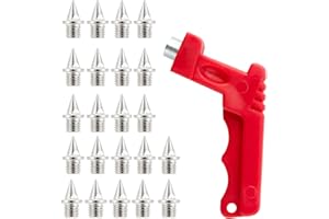 ZEACCT 22 Pezzi Sprint Ricambio Spikes, Ricambio Spikes Corsa, Spikes Sostituzione con Chiave Inglese per Scarpe, per Scarpe Sportive, Pista in Gomma, Sprint 100-400 Metri, Lunghezza 7mm, Diametro 5mm