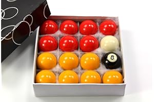 Funky Chalk 44mm Medium Size ECONOMY RED & YELLOW POOL Ball Set – 1 3/4Inch (44mm)