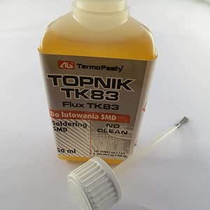 Unbekannt Flux rosin liquid with brush; soldering tincture bottle; 0.05 litres; 24%; no clean; liquid.