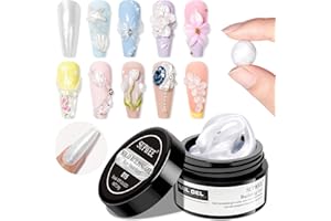 SUPWEE Stały żel do paznokci, nie przywiera do dłoni, perłowo-biały, żelowy 3D, rzeźba żelowa z podwójną formą, do domu, DIY, lampa do salonu paznokci