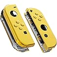 eXtremeRate Chrome Gold Joy con Handheld Controller Housing with Full Set Buttons, DIY Replacement Shell Case for Nintendo Switch Joycon & Switch OLED Joy con Console Shell NOT Included