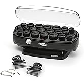 BaByliss Thermo-Ceramic Heated Hair Rollers, Long Lasting Curls, 20 Hair Rollers with Pins, All Hair Types, Anti-Frizz, Black