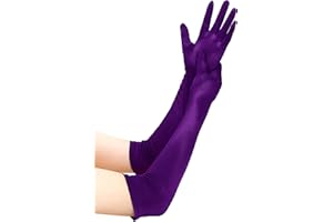 EORUBE 1920s Handschuhe für Damen Ellenbogen Lange Satin Handschuhe Hallween Party Fasching Kostüm