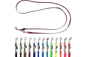 Biothane Hundeleine kleine Hunde/große Hunde verstellbar 2m / 2,40m / 2,80m / 3,50m / 5m SILBERNER Haken 9mm / 13m,m / 16mm (2,80m X 9mm, Bordeaux)
