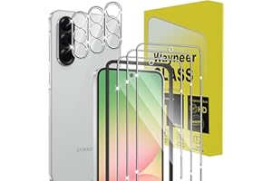 Wayneer Verre Trempé Pour Samsung Galaxy A56 5G, [3+3 Pièces] Vitre Protection écran Protection Camera, 9H Dureté Ultra HD Anti Rayures Film Protection écran, Avec Outil D'alignement Facile