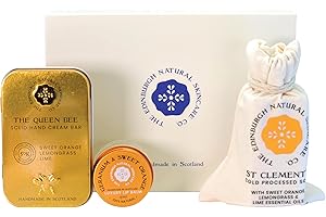 THE EDINBURGH NATURAL SKINCARE COMPANY LTD. Luxury Gift Box | Queen Bee Scented Hand Cream Bar | Beautifully Scented Soap Bar | Moisturising And Luxurious Lip Balm | Gift For All Occasions | Packaging May Vary