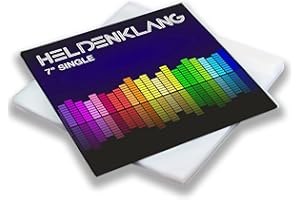 Heldenklang® 7" Schallplatten Hüllen - Extra dicke Single Schutzhüllen - Sehr transparent, hergestellt in Deutschland - 50 Stück