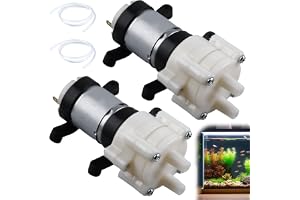 2 stycken 12 V membranpumpar: 385 DC vattentryck membranpump 1–2 l/min, mini-vattensugpump, självsugande 12 V mini elektrisk vattenutsugningspump för te