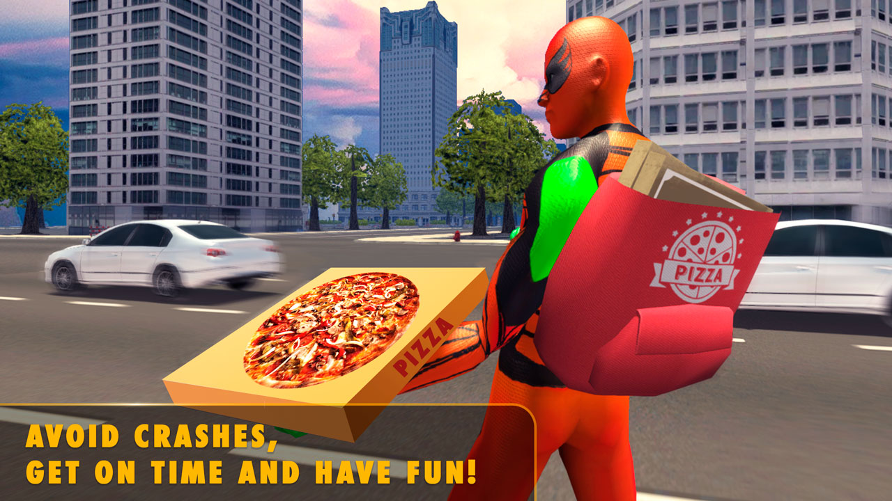 Spider Hero Pizza Delivery Game Fidget Spinner Hoverboard Racing