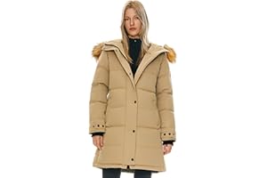 Orolay Abrigo de Plumón Aislado para Mujer Chaqueta de Edredón con Capucha de Invierno con Piel Sintética