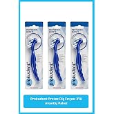 Prokudent Protez Diş Fır&ccedil;ası 3'l&uuml; Avantaj Paket, Mavi, Orta Sertlik