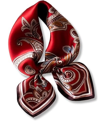 LEEQ Foulard Cheveux En Polyester, Foulard Femme Soie