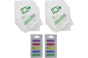 Qualtex Numatic Henry Hetty Hoover Filter FLO Dust Bags and 5Fresheners, Pack of 20-White