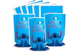 PYTRARTY Bolsas de regalo Stitch, 50 unidades, bolsas de regalo para fiesta de cumpleaños, puntada, bolsas para caramelos, bolsas para fiesta para niños