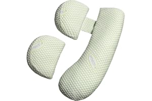 ‎GKXLH GKXLH Schwangerschaftskissen - Schwangerschaftskissen zur Schlafunterstützung für Rücken, Hüften, Beine, weiches Mutterschaftskissen für Schwangere, abnehmbarer und verstellbarer Doppelkeil mit Bezug