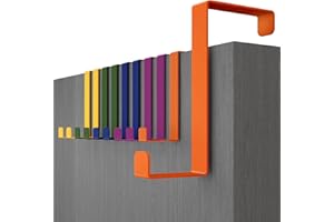 Menz Perchero puerta, juego de 10 – Percheros entrada coloridos 3,6 cm + 4,1 cm – Colgador entrada robusto, percha entrada