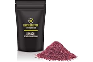 ‎HANSE&PEPPER GEWÜRZKONTOR 250g Sumach gemahlen Essigbaumfrucht Sumak Gewürz natürlich vom Hanse&Pepper Gewürzkontor - Gourmet Serie