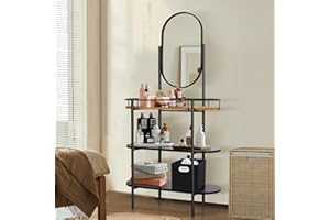 PACHIRA E-COMMERCE PACHIRA Floor Mirror 82 * 37 * 167 cm, 3 In 1 Freestanding Full Body Mirror With Shelves, Arch Mirror, Multifunctional Long Mirror Dresser With Mirror For Living Room Bedroom Hallway