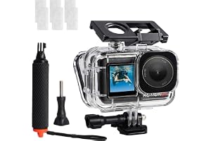 Vattentätt hölje för DJI Osmo Action 6-kamera, 60 m undervattensdykhus med anti-dimma och snabbkopplingshållare, skruvtillbehör för Action 6